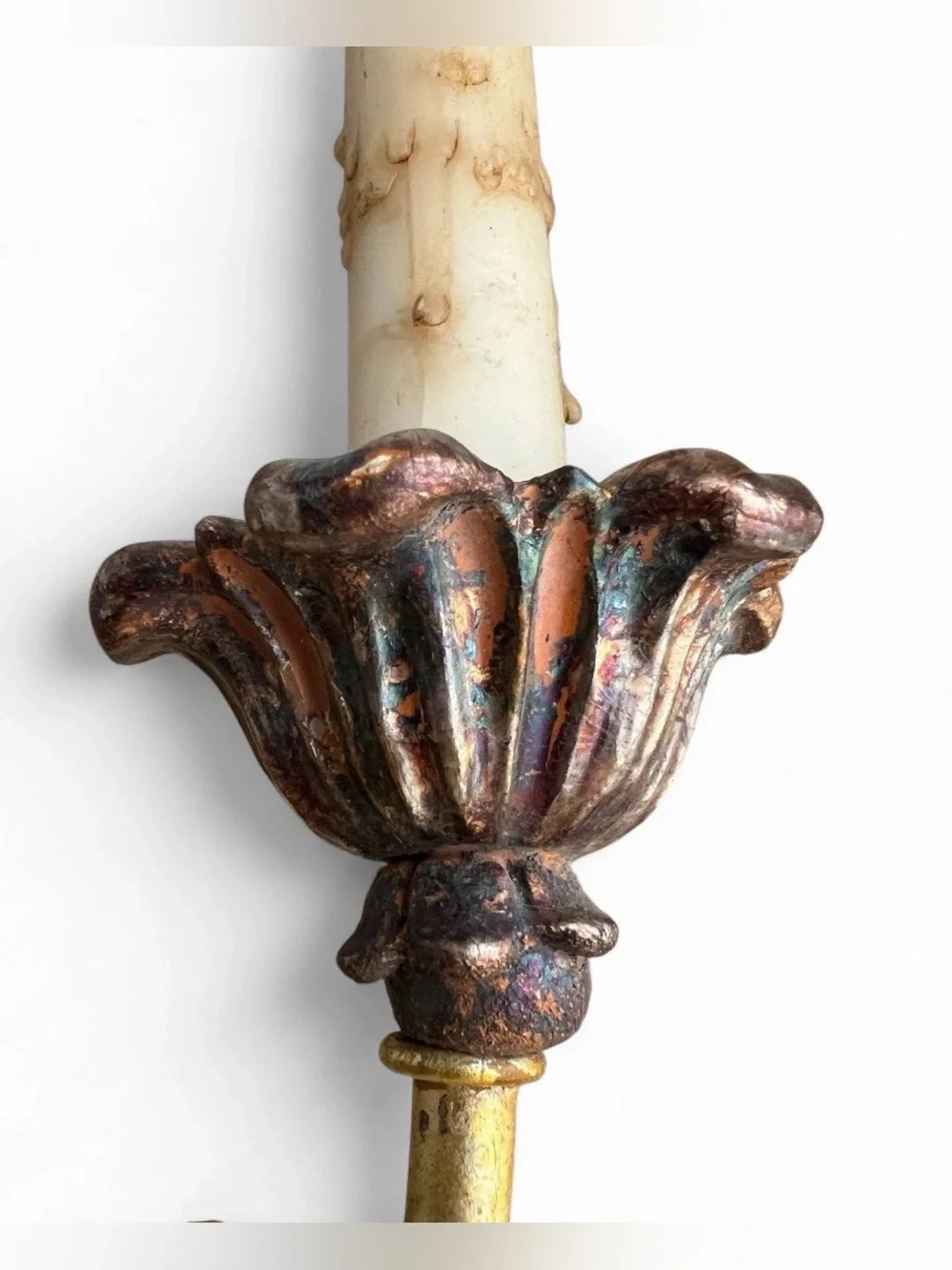 Pair Antique Carved Italian Gilt Gibson & Gibson 2-Arm Wired Wall Sconces